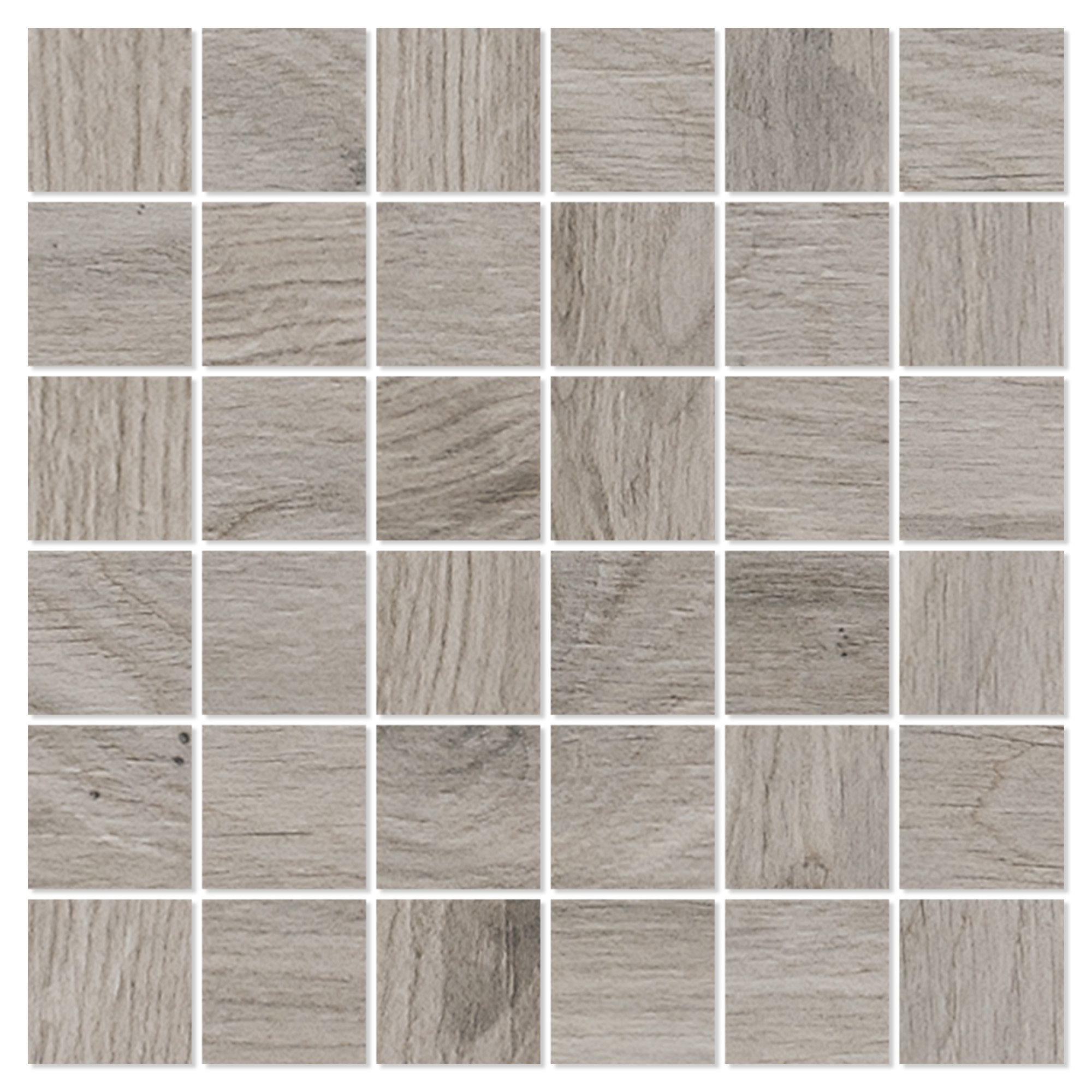 Træklinker Mosaik Pinewood Hvid Mat 30x30 (5x5) cm