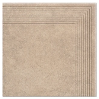 Trappeklinker <strong>Belford</strong>  Mørk Beige Hjørne Mat 30x30 cm