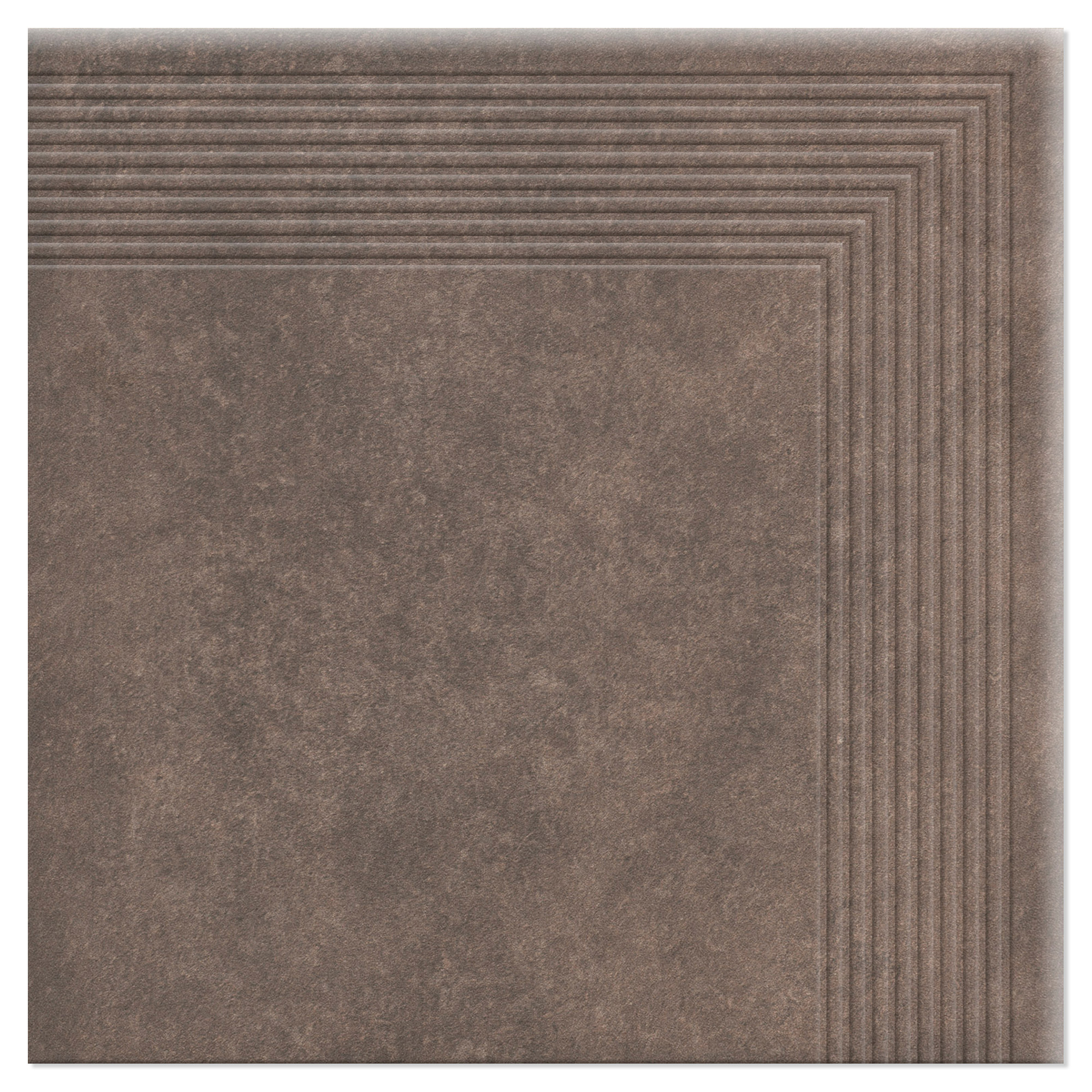 Trappeklinker Belford Mørkebrun Hjørne Mat 30x30 cm