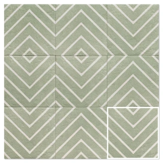 Mainzu Klinker Green One Mat 20x20 cm