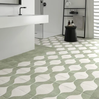 Mainzu Klinker Green Two Mat 20x20 cm