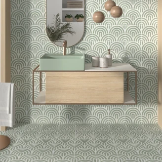 Mainzu Klinker Green Three Mat 20x20 cm