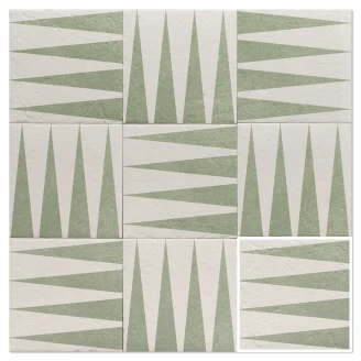 Mainzu Klinker Green Four Mat 20x20 cm