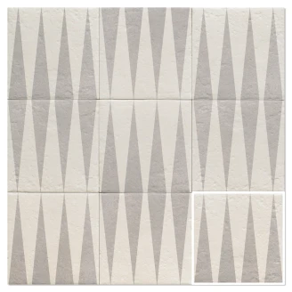 Mainzu Klinker Grey Four Mat 20x20 cm