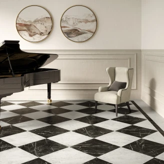 Unicomstarker Klinker <strong>Marmorea</strong>  Nero Marquinia Mat 60x60 cm
