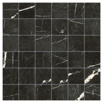 Unicomstarker Mosaik Klinker <strong>Marmorea</strong>  Nero Marquinia Mat 30x30 (5x5) cm