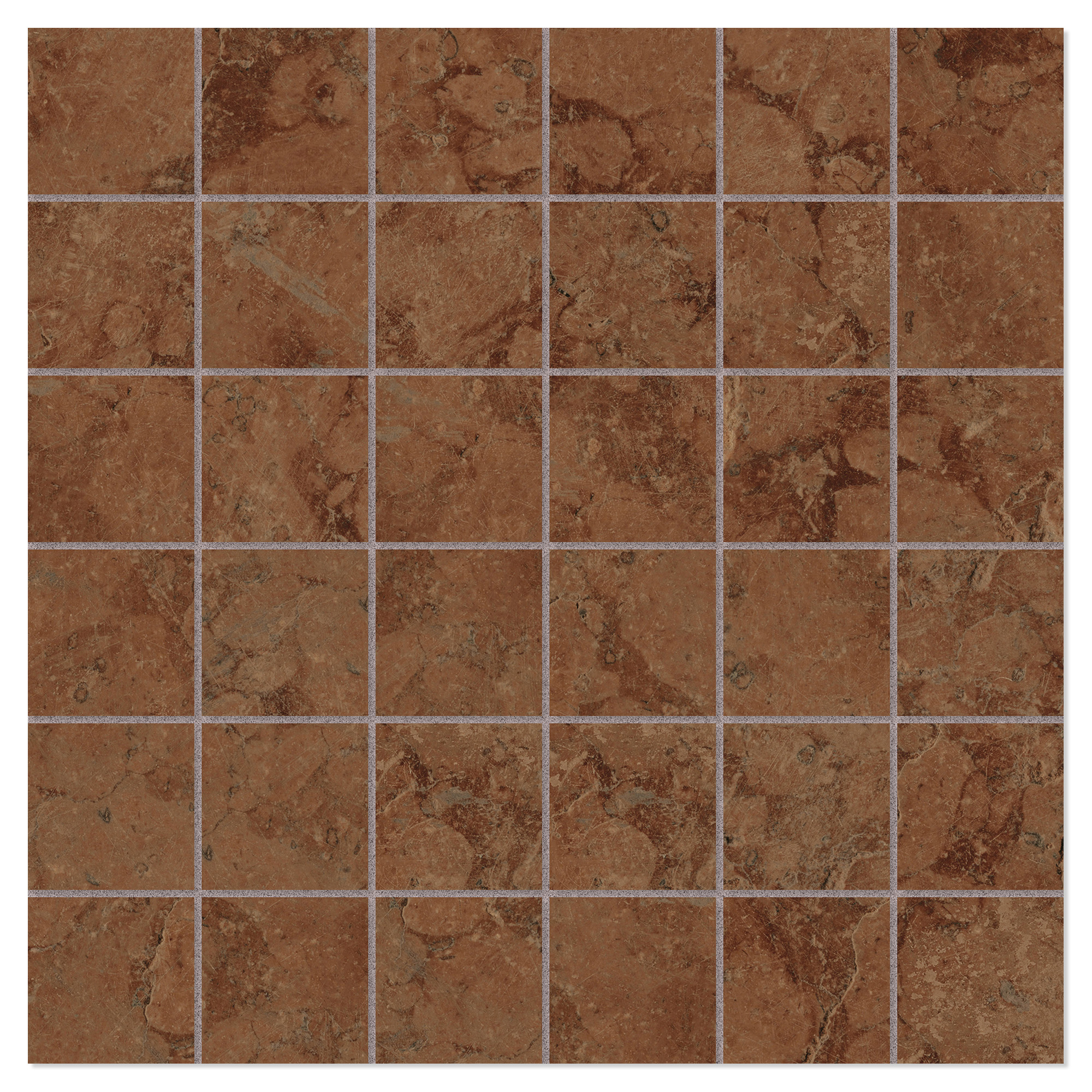 Unicomstarker Mosaik Klinker Marmorea Rosso Verona Mat 30x30 (5x5) cm