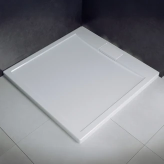 Brusebakke <strong>Plano</strong>  Slim Kvadratisk 80x80 cm Hvid Blank