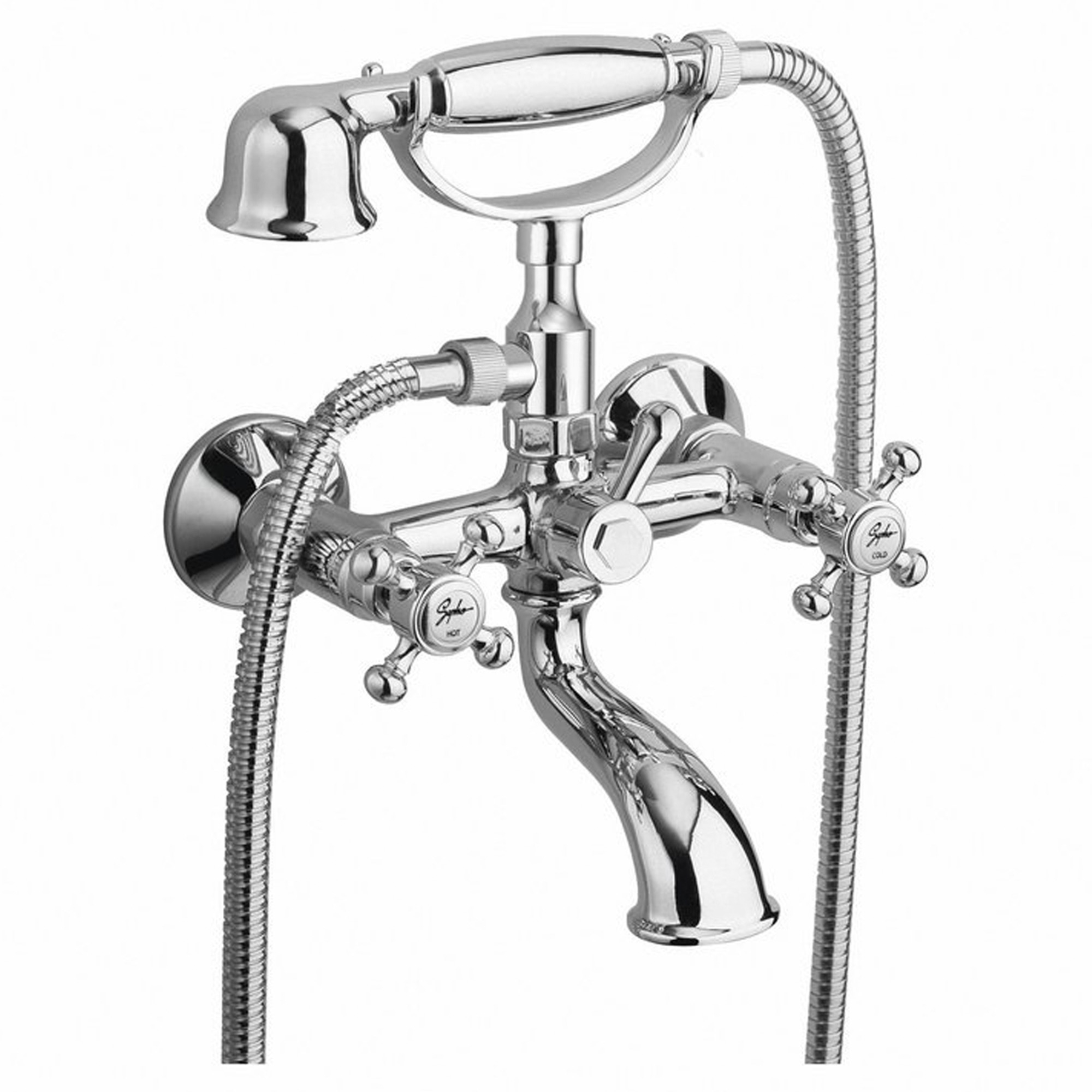 Badekarsarmatur Lancaster Krom Blank med Håndbruser