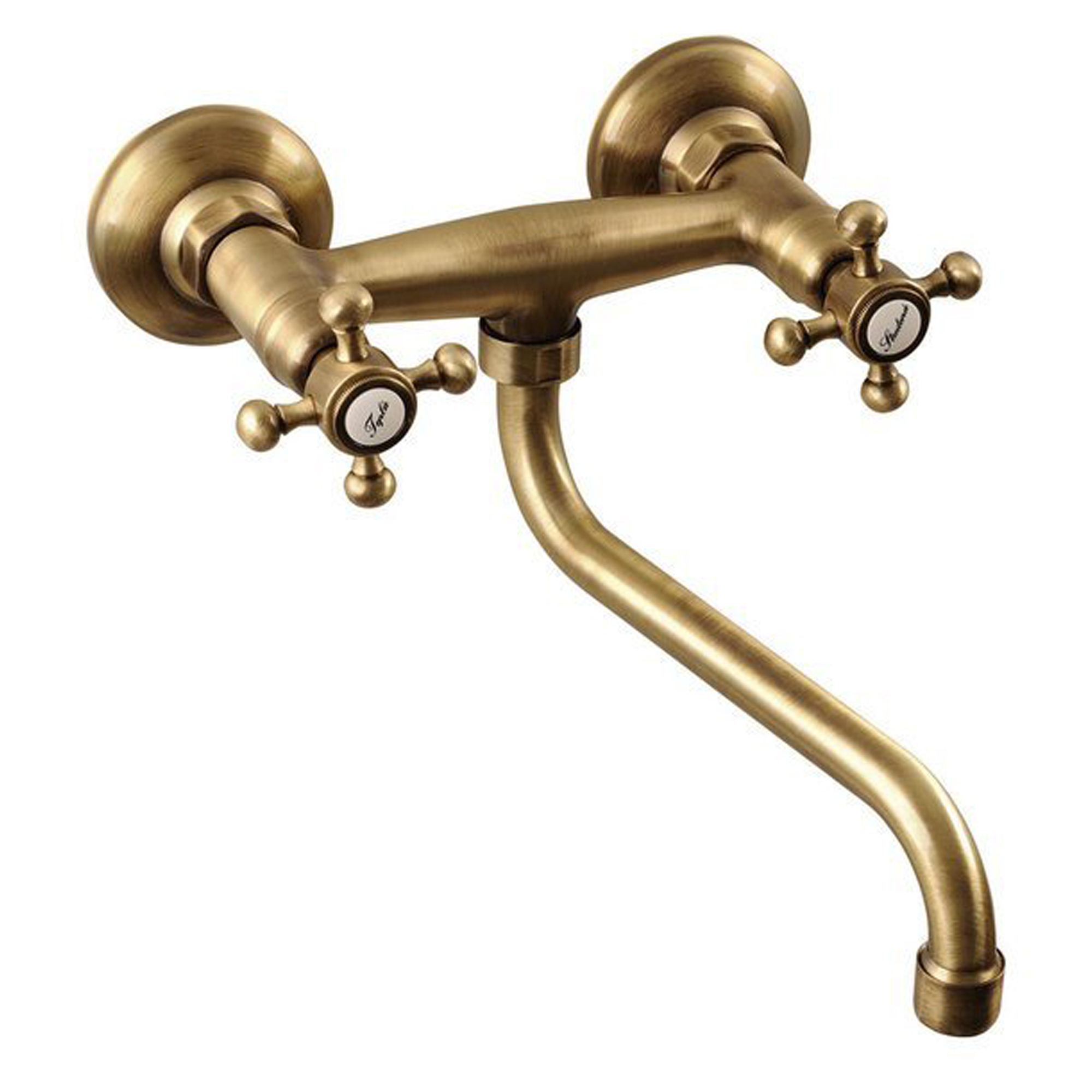 Vægmonteret Håndvaskarmatur Lancaster Bronze Mat