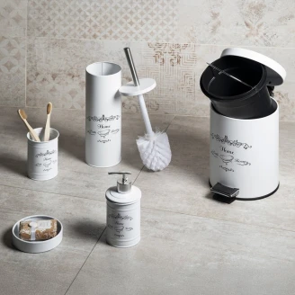 Sæt til Badeværelsestilbehør <strong>Maisonette</strong>  Vit Blank