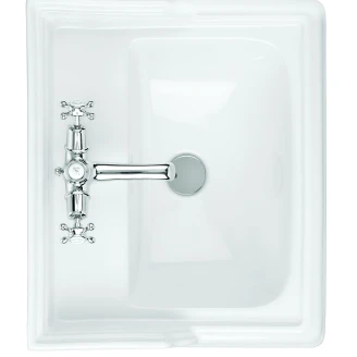 <strong>Burlington</strong>  Håndvask Classic 50 cm Hvid Glat med Kromstativ