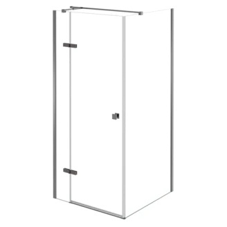 Brusehjørne <strong>Torre</strong>  Metalgrå 6 mm 90x90 cm Venstre