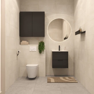 Toiletpapirholder <strong>Silia</strong>  Sort Mat