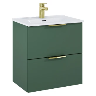 Håndvaskskab <strong>Opus</strong>  Grøn Mat 50x36 cm med Vask Hvid Blank
