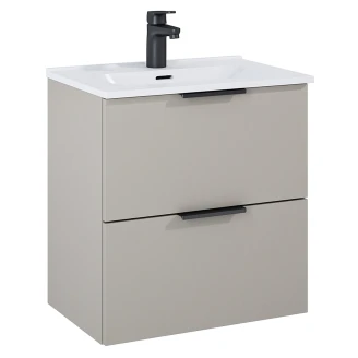 Håndvaskskab <strong>Opus</strong>  Brun Mat 50x36 cm med Vask Hvid Blank