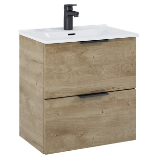 Håndvaskskab <strong>Opus</strong>  Eg Træ Mat 50x36 cm med Vask Hvid Blank