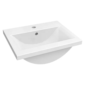 Underskab <strong>Brook</strong>  Sort Eg Mat 50x38 cm med Vask Hvid & Håndtag Sort