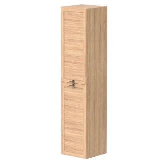 Vægskab <strong>Craftwood</strong>  Egfaner Bleached Oak Mat med Håndtag Antik Messing