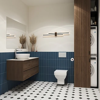 Væglampe <strong>Vertikal</strong>  Duo Valnød Mat
