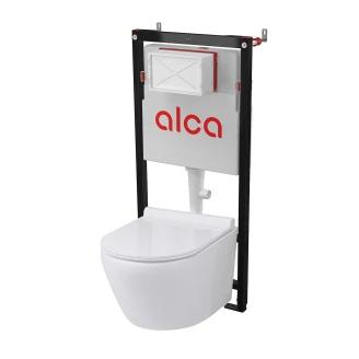 Badeværelsespakke <strong>Fjord</strong>  Hvid Blank med WC-fixtur Alca