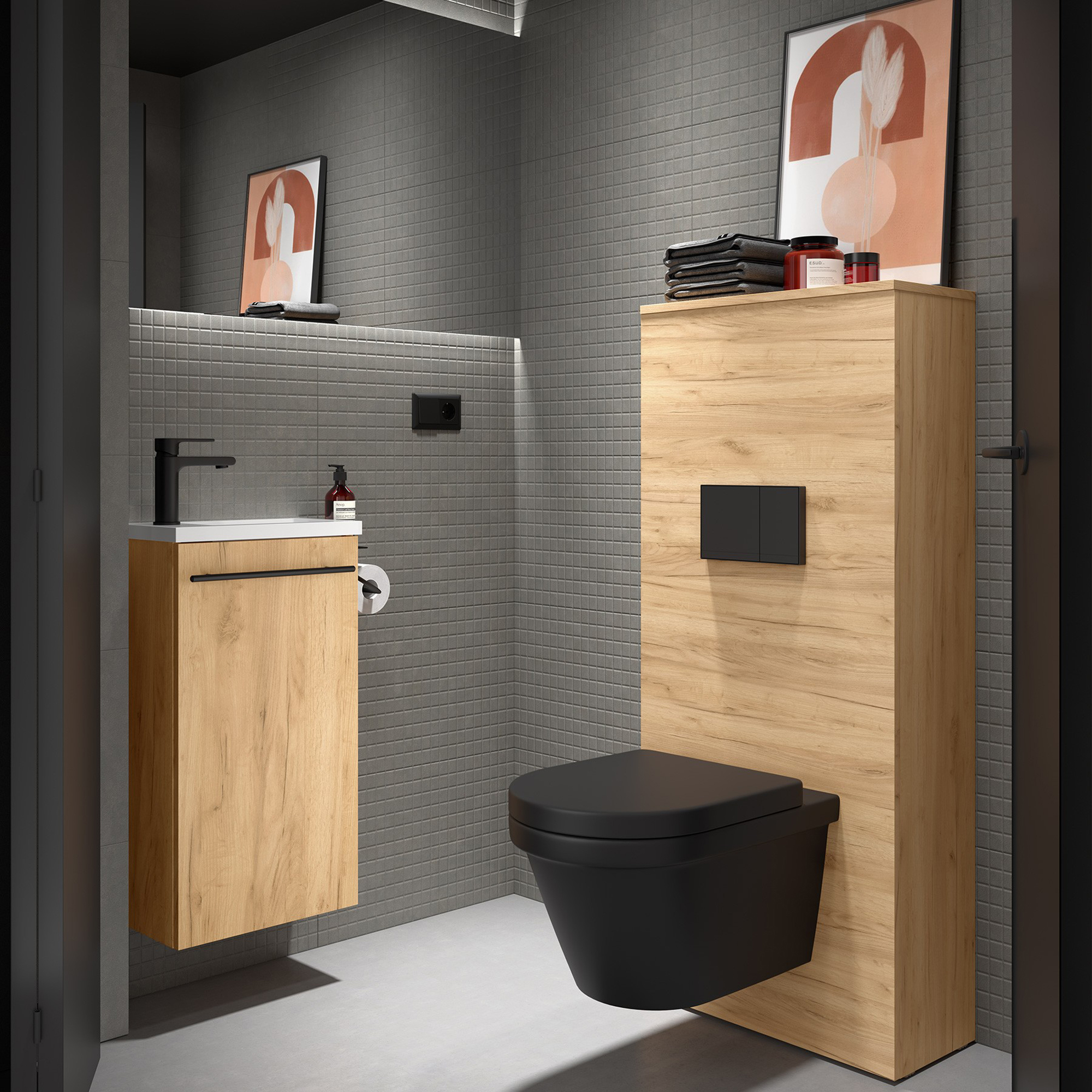 Trækasse Til Indbygget Toilet Nemi Træ Lys Mat