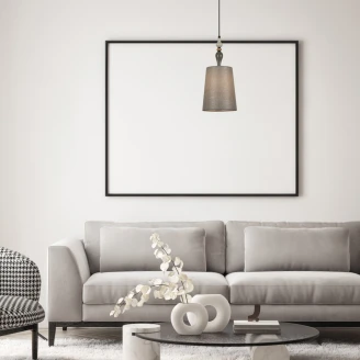 Hængende Lampe Nerova S Grå, Sort Mat
