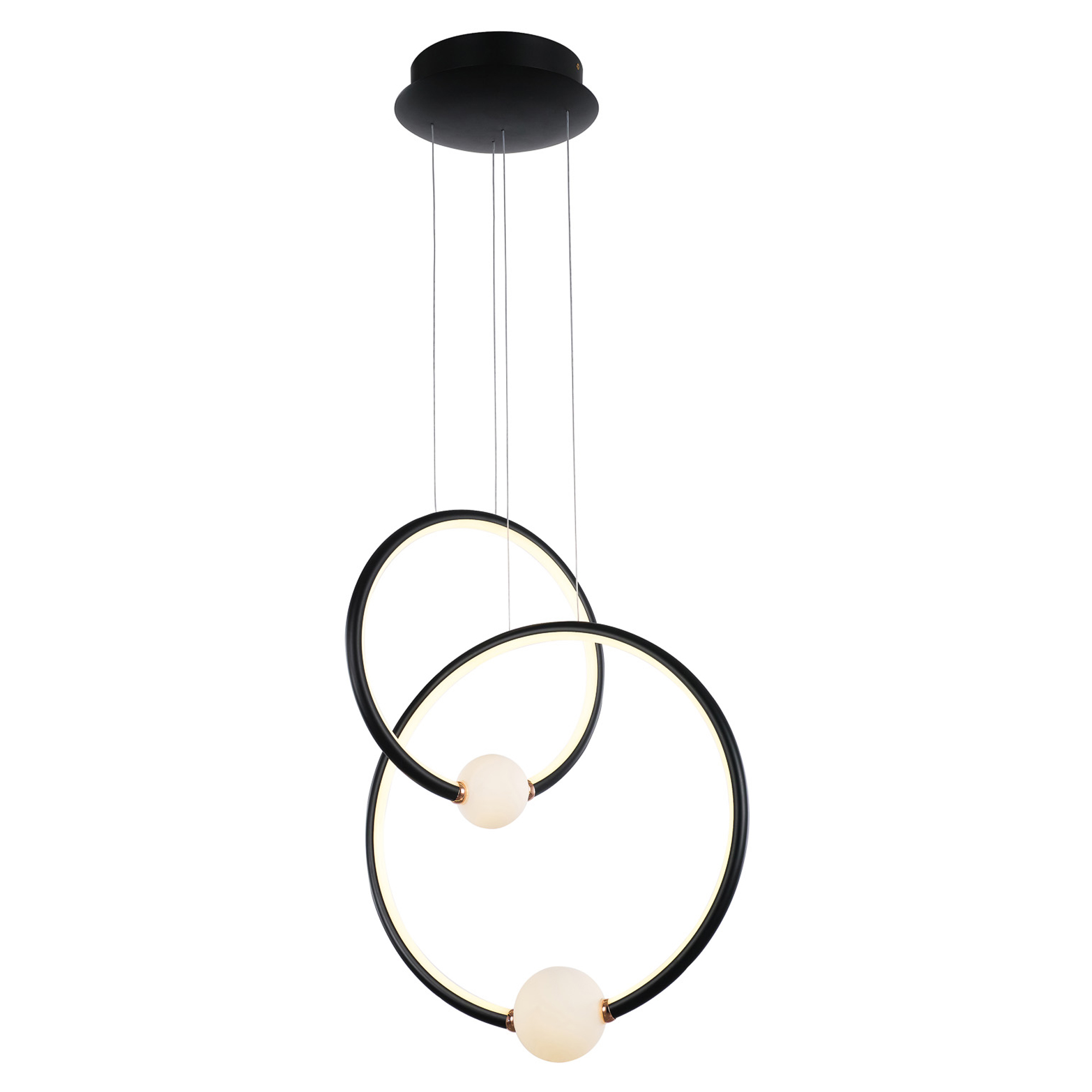 Hængende Lampe Belano Duo Sort Mat