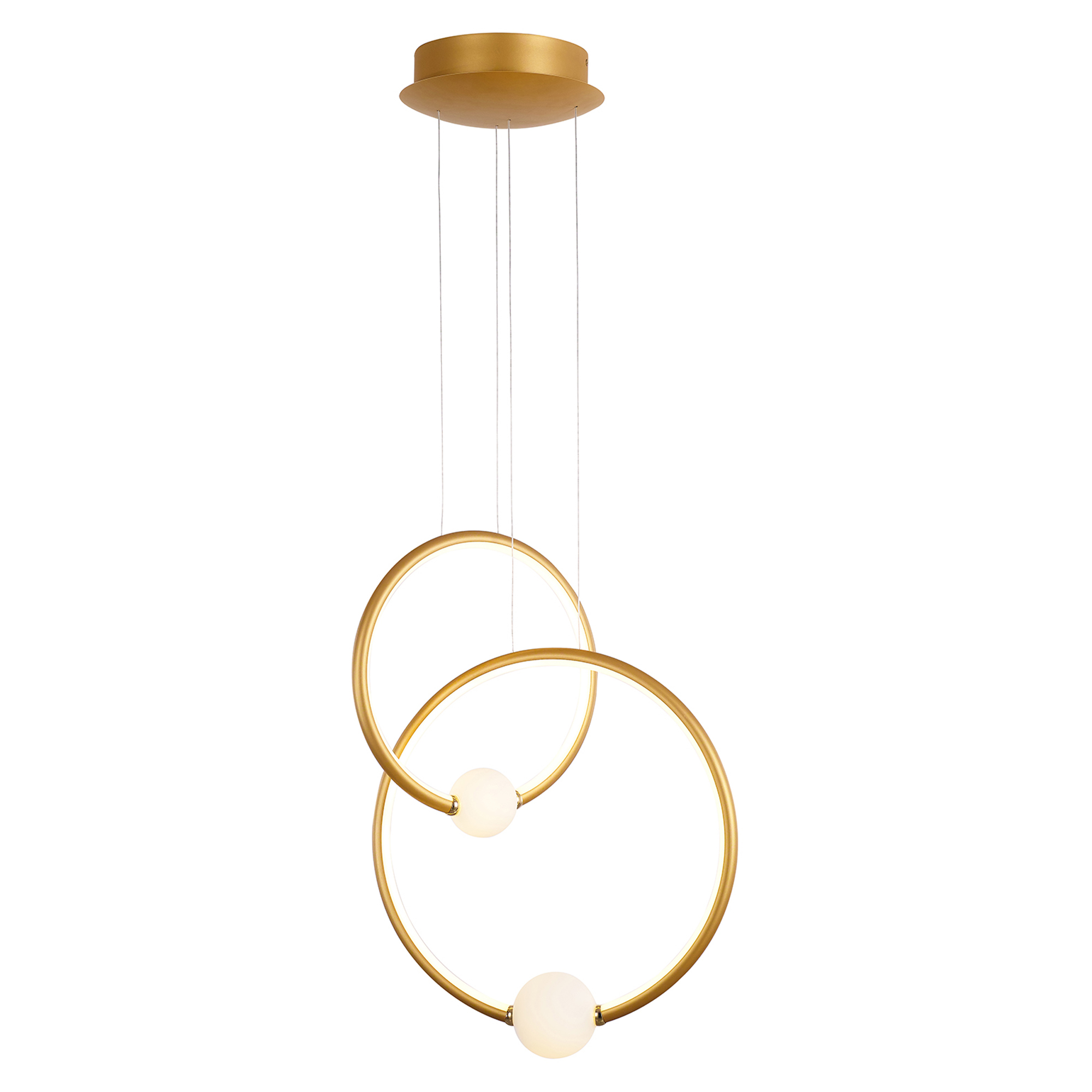 Hængende Lampe Belano Duo Guld Mat