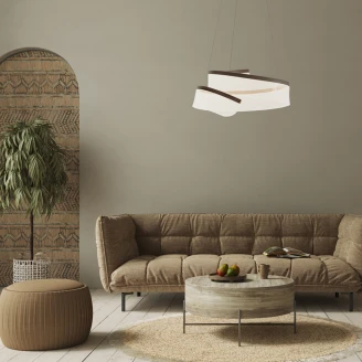 Hængende Lampe Ravena Brun Mat