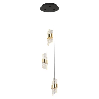 Hængende Lampe <strong>Teleno</strong>  Guld, Sort Blank