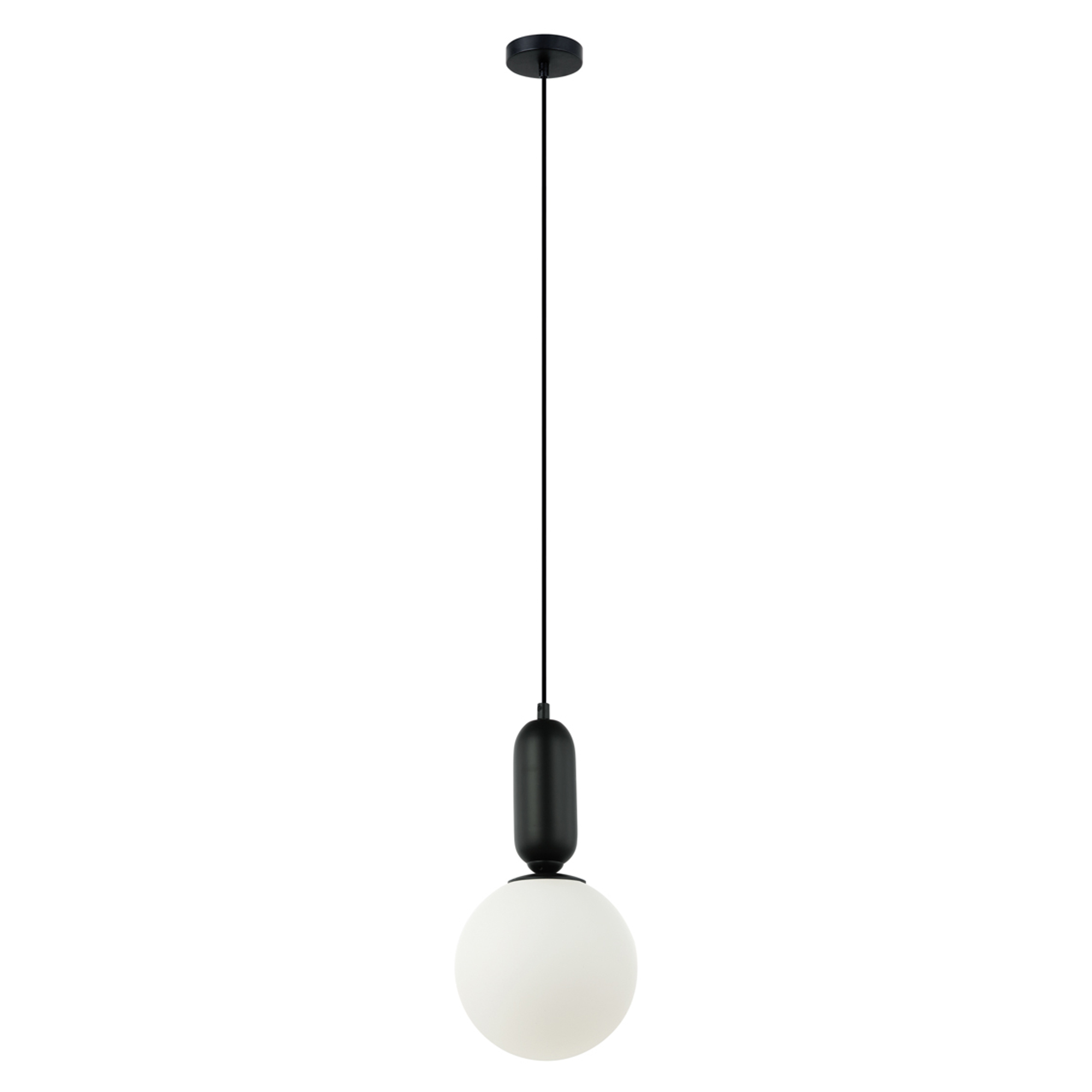 Hængende Lampe Alvera M Sort, Hvid Mat
