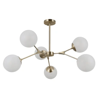 Hængende Lampe <strong>Ansel</strong>  Antikbronze, Hvid Blank