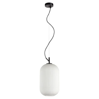 Hængende Lampe <strong>Rovana</strong>  M Sort, Hvid Mat