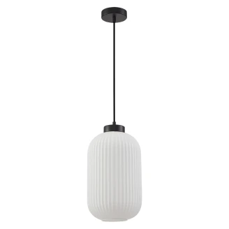 Hængende Lampe <strong>Lindra</strong>  Sort, Hvid Mat