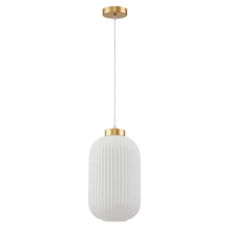 Hængende Lampe <strong>Lindra</strong>  Guld, Hvid Mat
