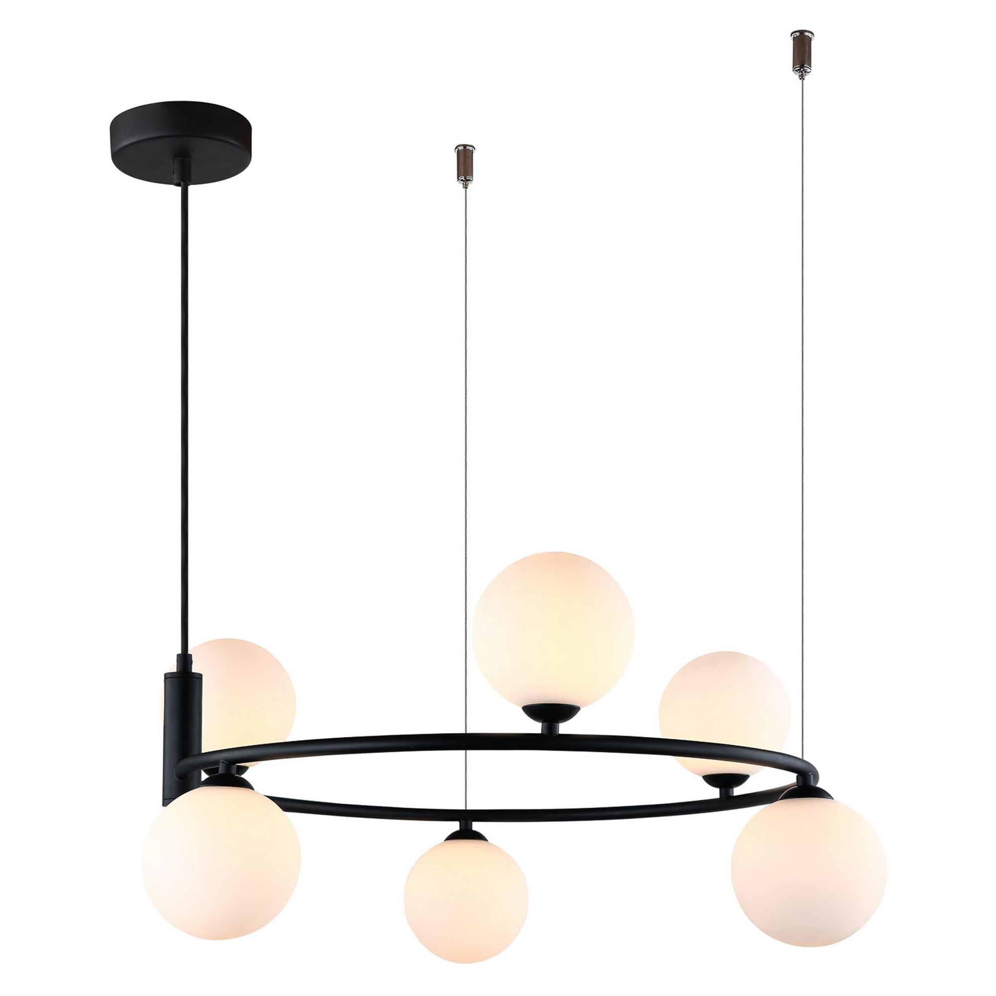 Hængende Lampe Amora Sort Mat Ø 60 cm