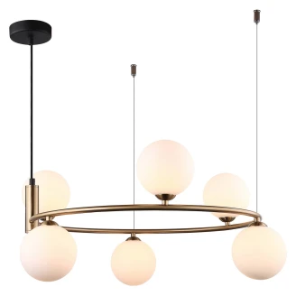 Hængende Lampe <strong>Amora</strong>  Guld Mat Ø 60 cm