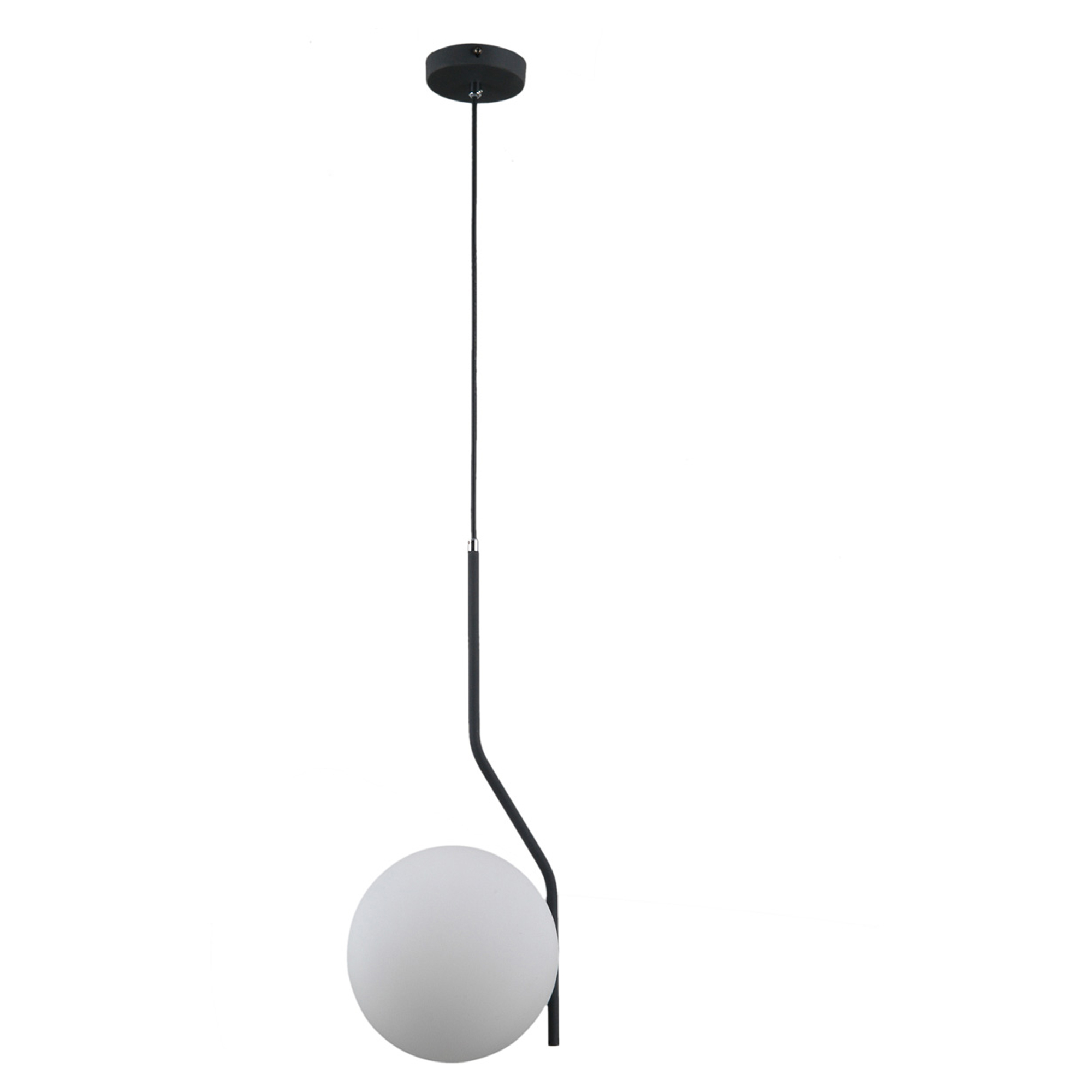 Hængende Lampe Carilia Uno Grafit, Hvid Mat