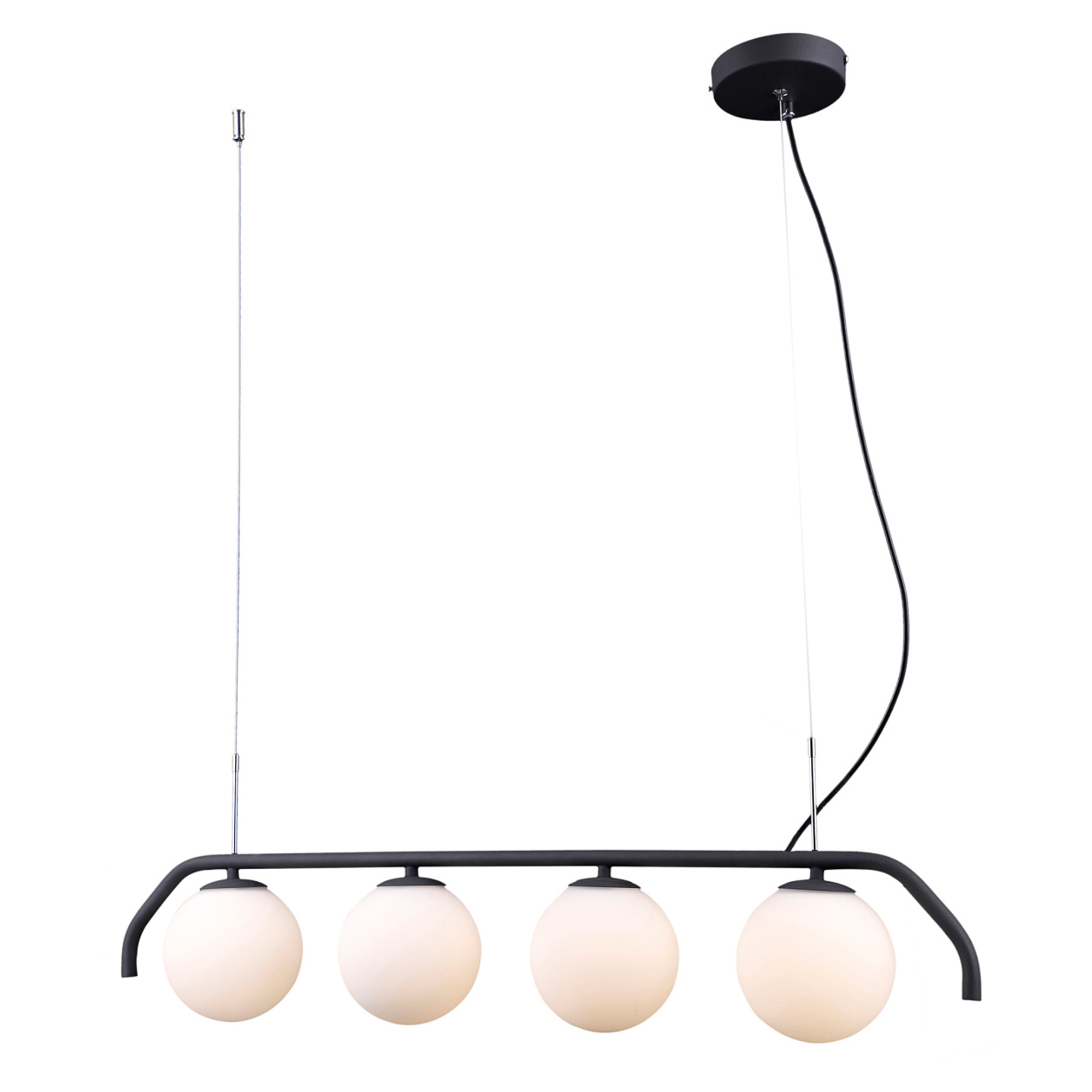 Hængende Lampe Carilia Quadra Grafit, Hvid Mat