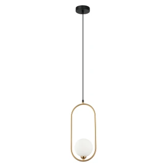 Hængende Lampe <strong>Lumos</strong>  Uno Antikbronze, Hvid Mat