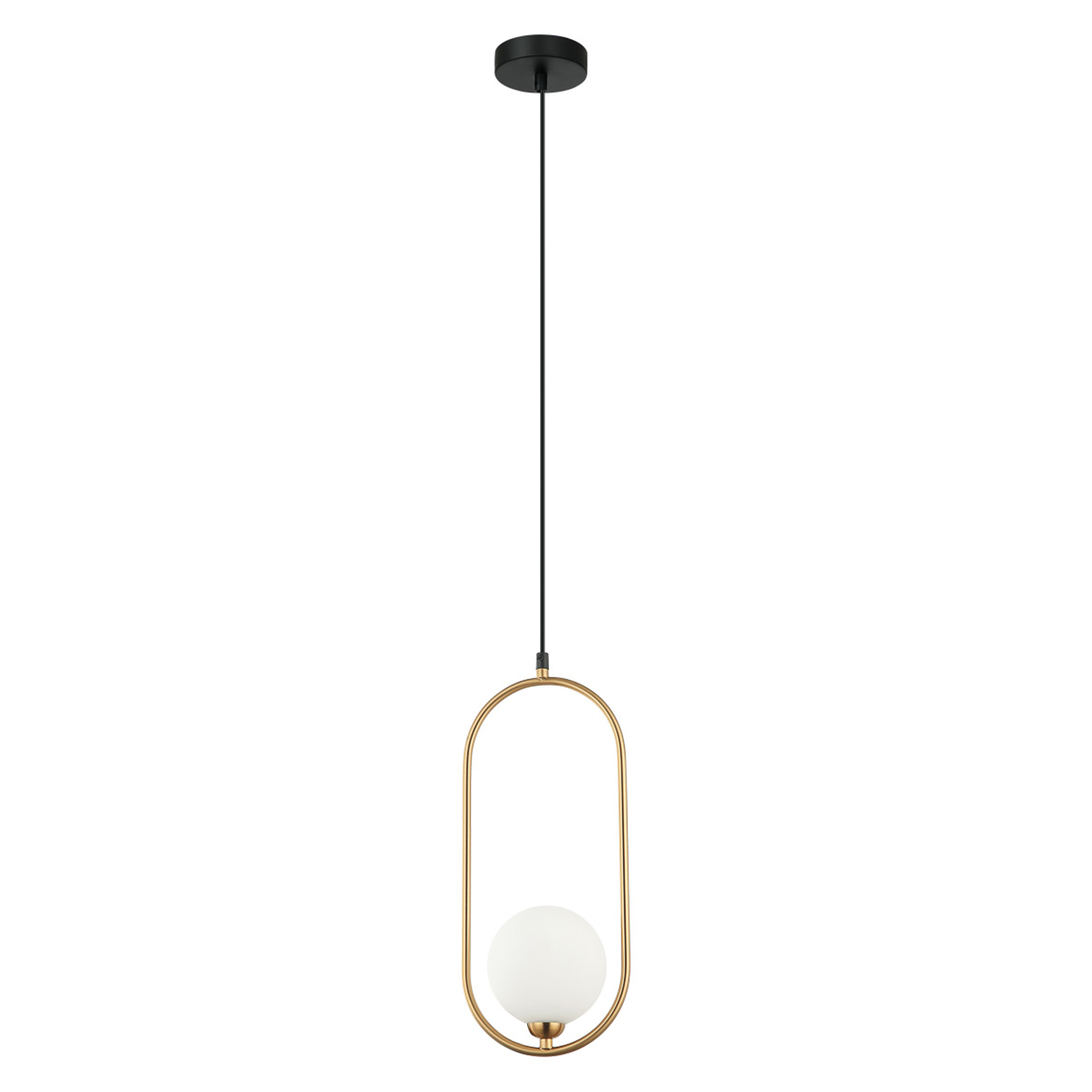 Hængende Lampe Lumos Uno Antikbronze, Hvid Mat