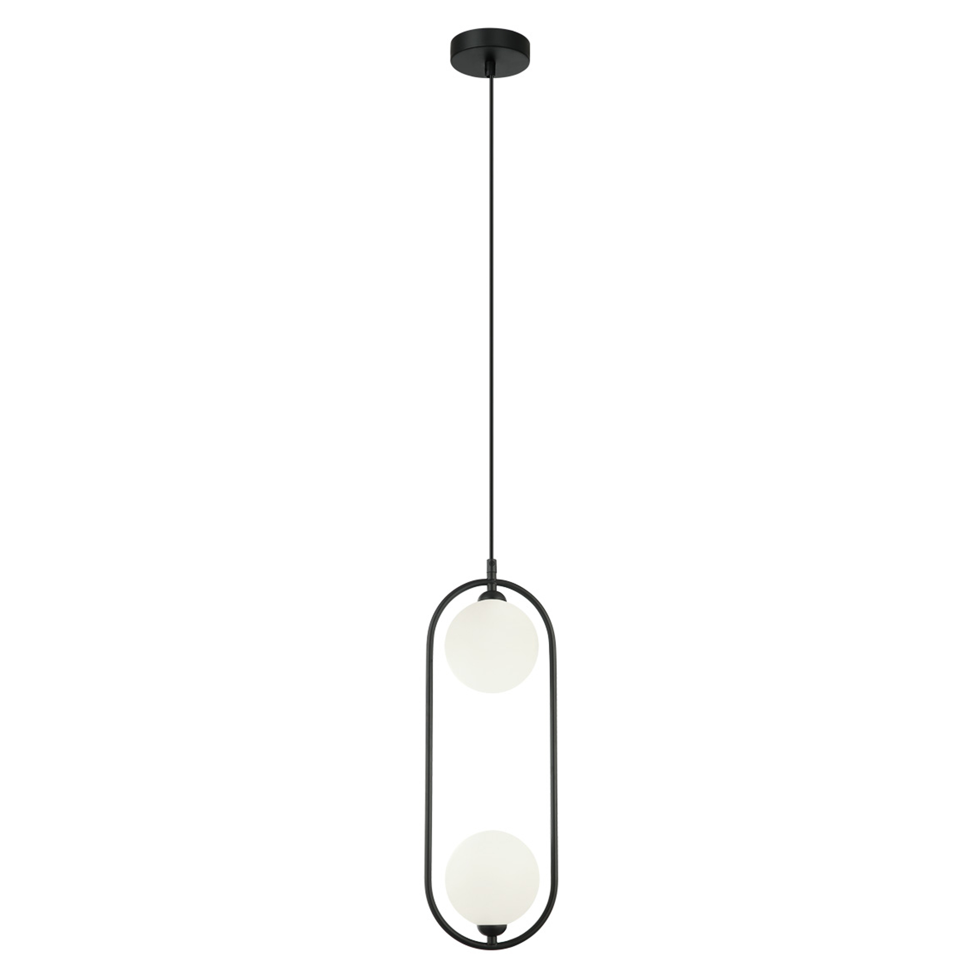 Hængende Lampe Lumos Duo Sort, Hvid Mat