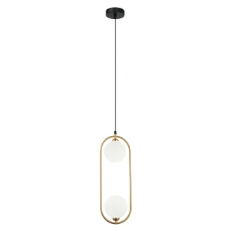 Hængende Lampe <strong>Lumos</strong>  Duo Antikbronze, Hvid Mat