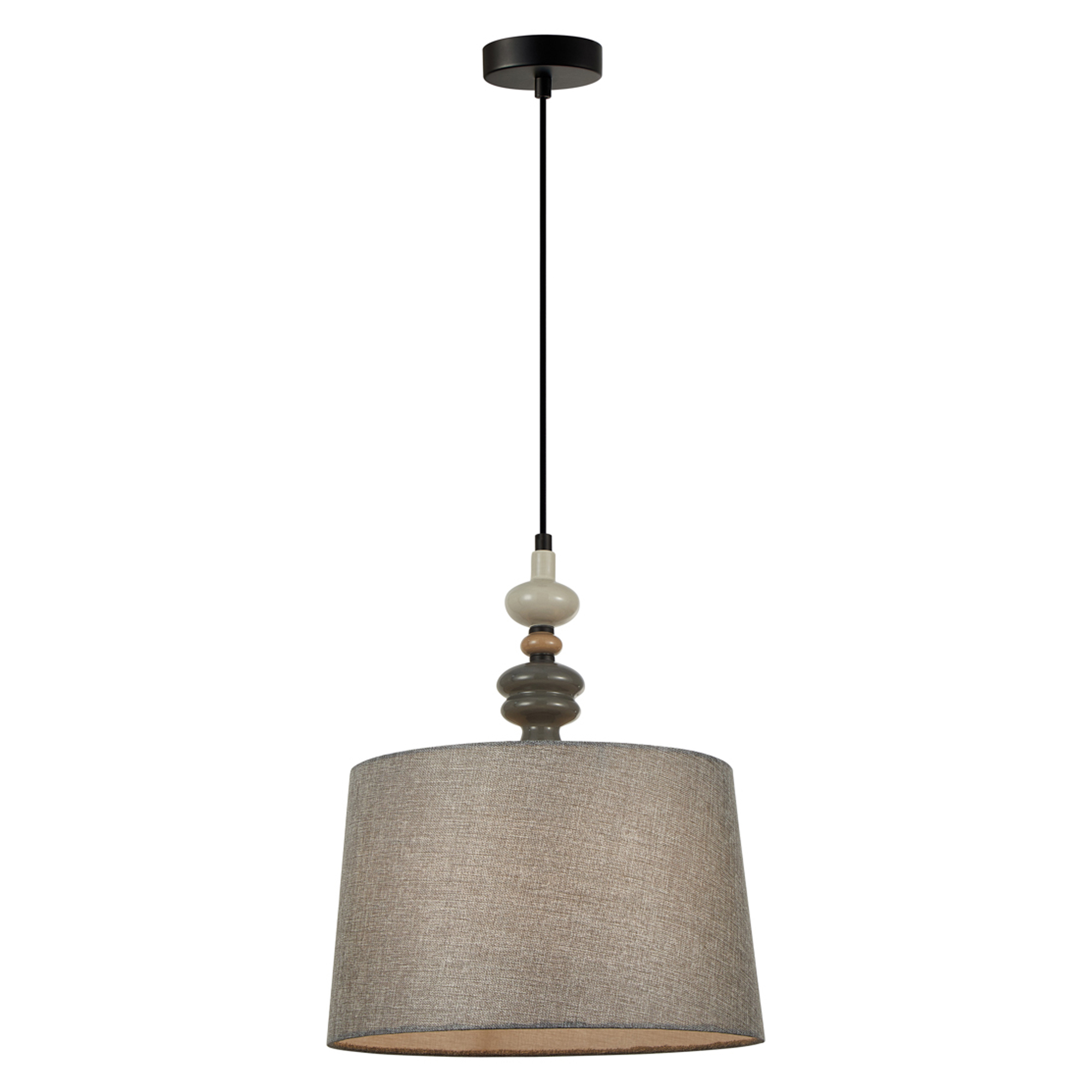 Hængende Lampe Nerova M Grå, Sort Mat