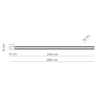 Strømskinne <strong>Tracer 1-Fas</strong> et Hvid 200 cm