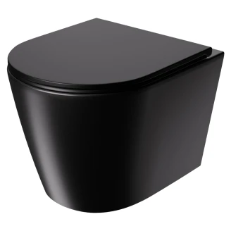 Væghængt Toilet <strong>Mila</strong>  Sort Mat