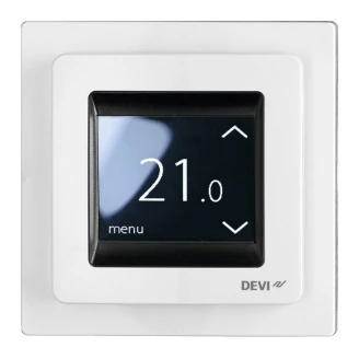 Termostat <strong>DEVIreg™ Touch</strong>  Polar White - Touchskærm, Rum- og Gulvføler