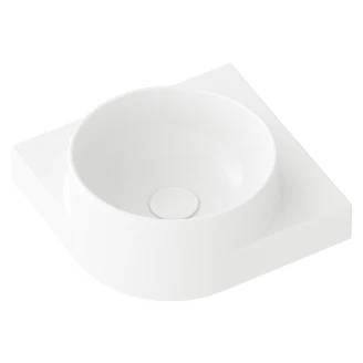 Ravak Håndvask <strong>Yard</strong>  28 cm med Hvid Beslag, Vandlås og Bundventil