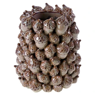 Werner Voss Vase Acorns Brun